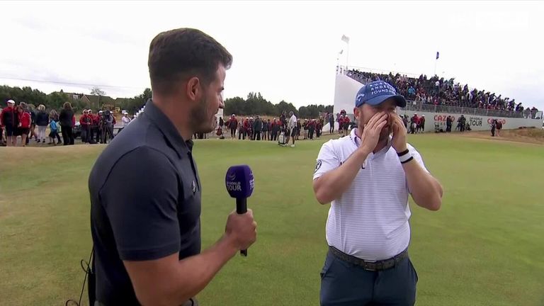 An emotional Richie Ramsay claims his first tour victory in seven years at the Cazoo Classic and dedicates the win to his daughter.