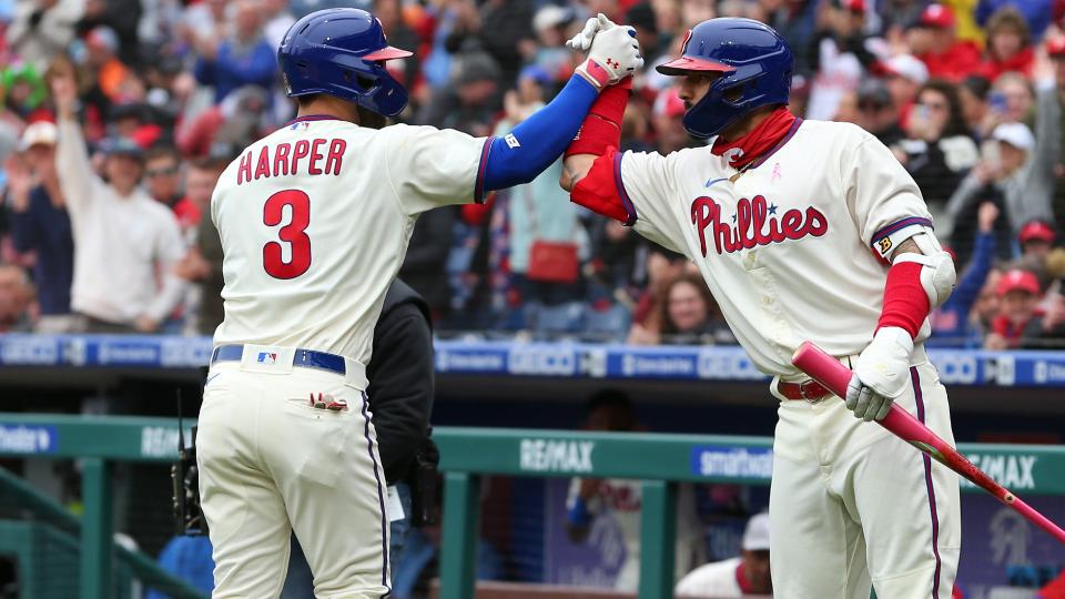 Bryce Harper (left) and Nick Castellanos (right)