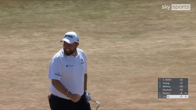 Shane Lowry jumped to -7 and then -9 on the leaderboard after he hit two spectacular chip shots for eagles on the 9th and 10th holes!