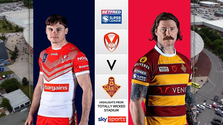 Highlights of the Super League match between St Helens and Huddersfield Giants.