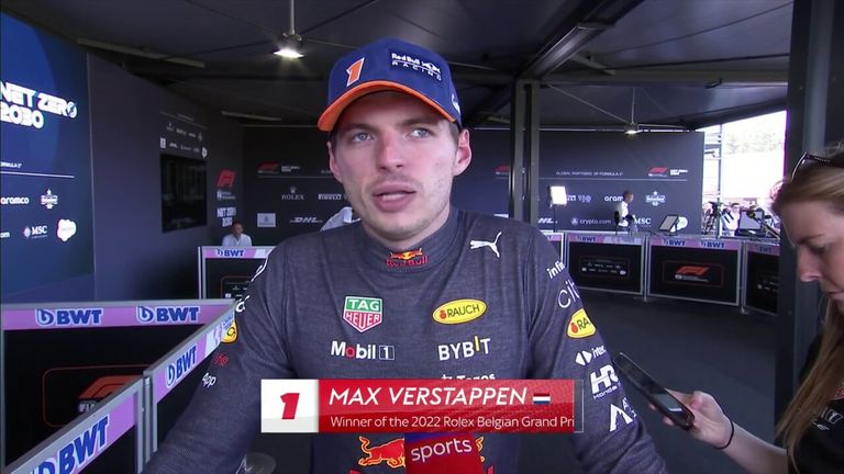 Red Bull's Max Verstappen reflects on his winning performance at the Belgian Grand Prix