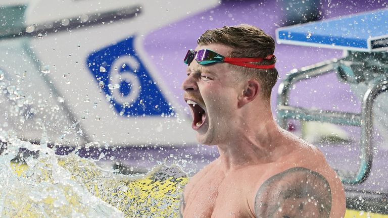 Adam Peaty let his emotions out after securing the 50m title