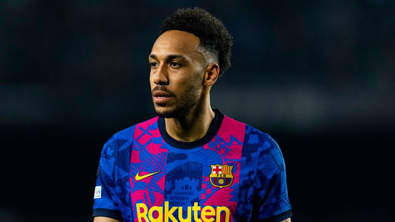 Barcelona&#39;s Pierre-Emerick Aubameyang