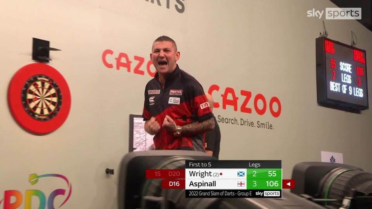 'The Asp' hit this magnificent 106 finish during his win against Wright