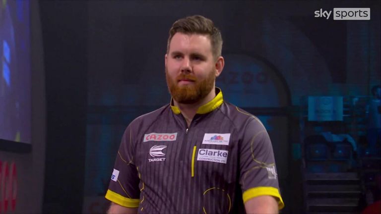 This boy can play darts! 'Shaggy' Scott Williams piled in fifth maximum before taking out this 164 for a sensational 12-dart leg against Ryan Joyce