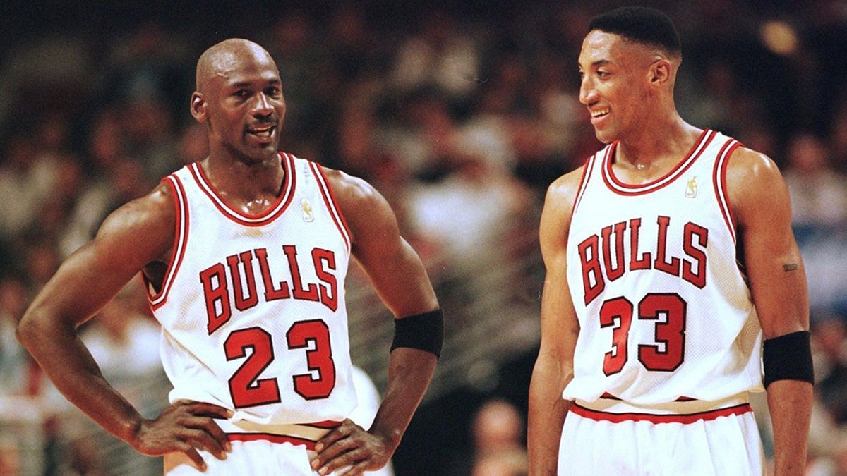 Chicago Bulls legends Michael Jordan and Scottie Pippen