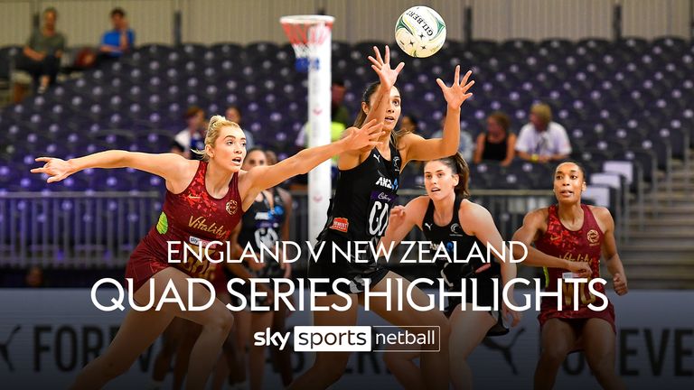 Highlights of the Netball Quad Series clash between England and New Zealand