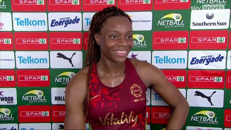 Fumi Fudoju reflects on England's win over South Africa in the Quad Series semi final and praises teammate Jade Clarke on her 200th cap for England. 