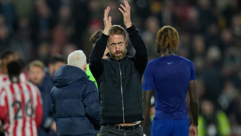 Chelsea&#39;s head coach Graham Potter at full time