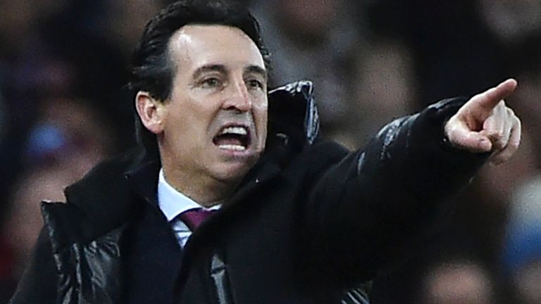 Aston Villa manager Unai Emery 