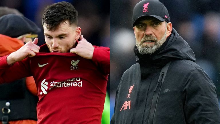 Andrew Robertson and Jurgen Klopp