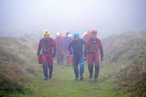 Hundreds of rescue workers helped get the man to safety