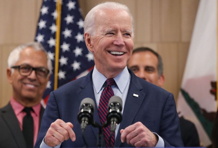 Joe Biden meets African-American woman