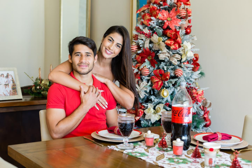 The couple posed together at Christmas, but separated not long after