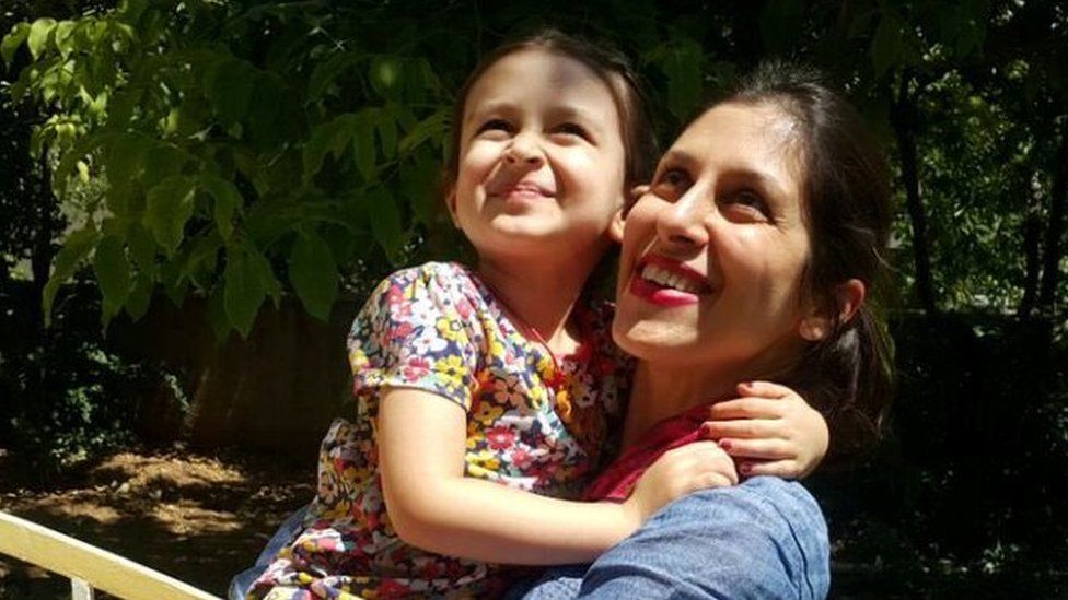 Nazanin Zaghari-Ratcliffe and her daughter Gabriella in Tehran in August 2018