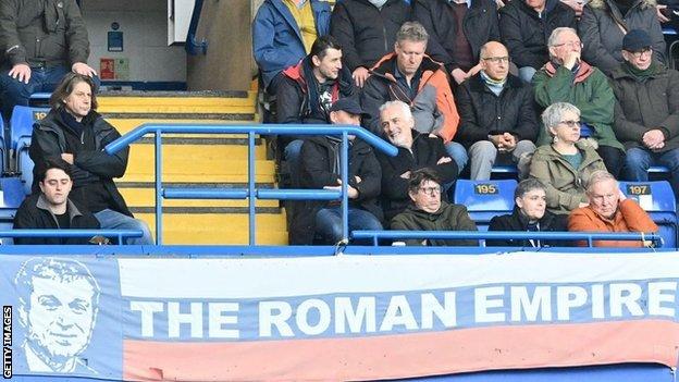 'The Roman Empire' flag at Stamford Bridge