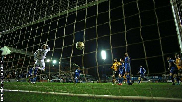 Mickey Demetriou's header was his fourth goal of the season