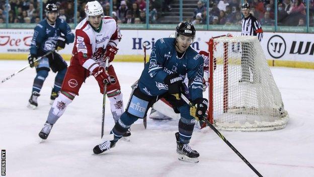 Cardiff's Mark Louis shadows Belfast's Scott Conway