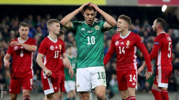 Frustration for Dion Charles after missing out with a late Northern Ireland chance