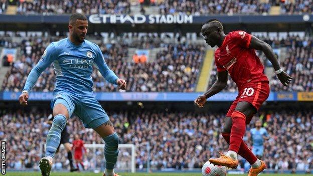 Kyle Walker and Sadio Mane