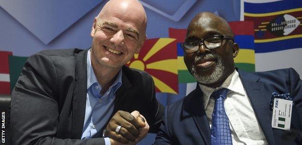 Amaju Pinnick and Gianni Infantino