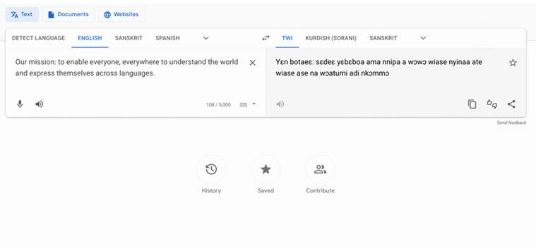 Google I/O Google translate announces support for new languages. 