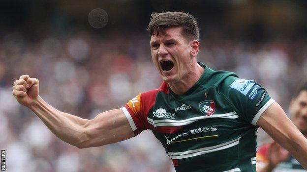 Freddie Burns celebrates his drop-goal winner