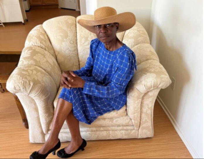 Vicky Umodu sits on the chair at her home in Colton, Calif., where she found $36,000 in cash stuffed inside the seat cushion. (Diseph Mgborogwu)