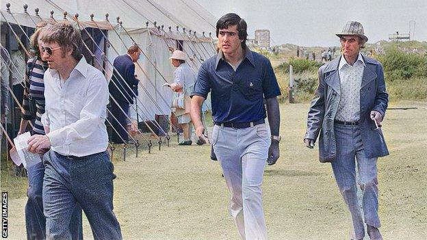 Maurice Flitcroft, posing next to Seve Ballesteros