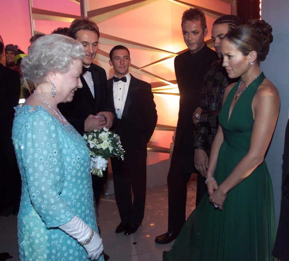 Queen Elizabeth II and Jennifer Lopez