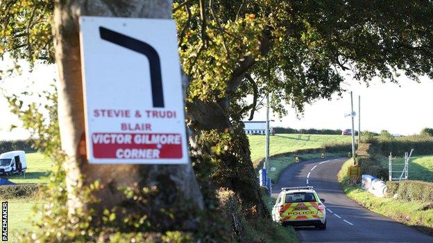 Police were on the scene at the Clough circuit on Saturday morning