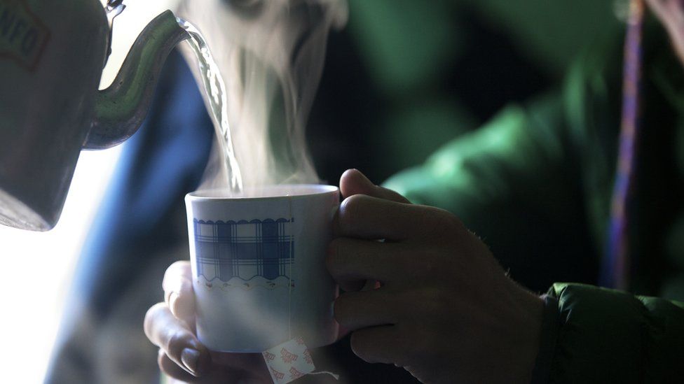 Tea being poured