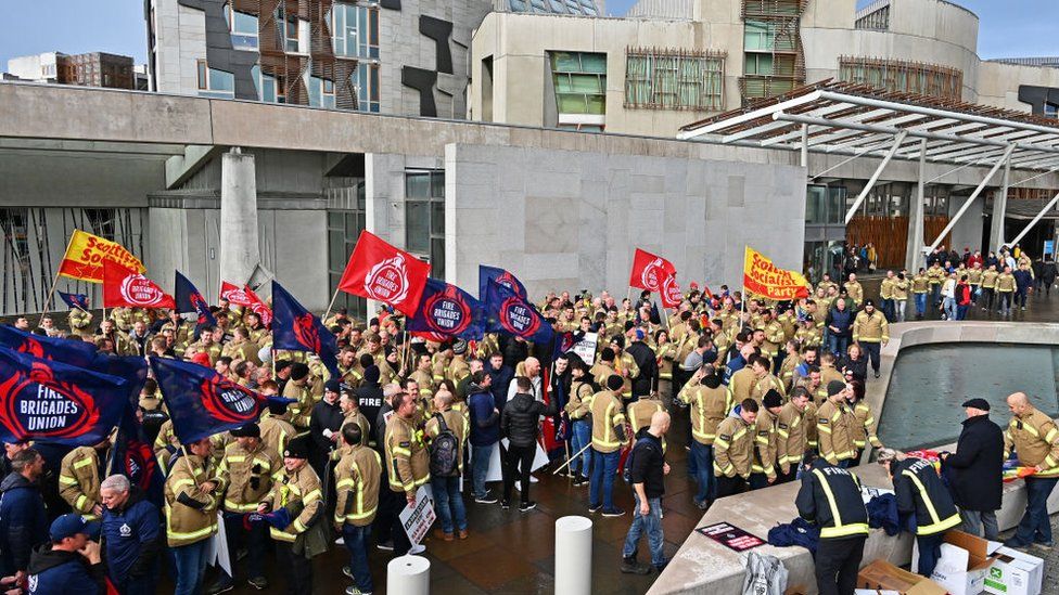 FBU protest at Holyrood