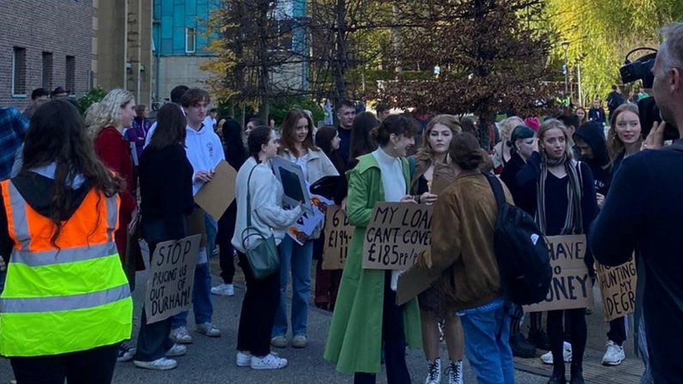 People holding placards