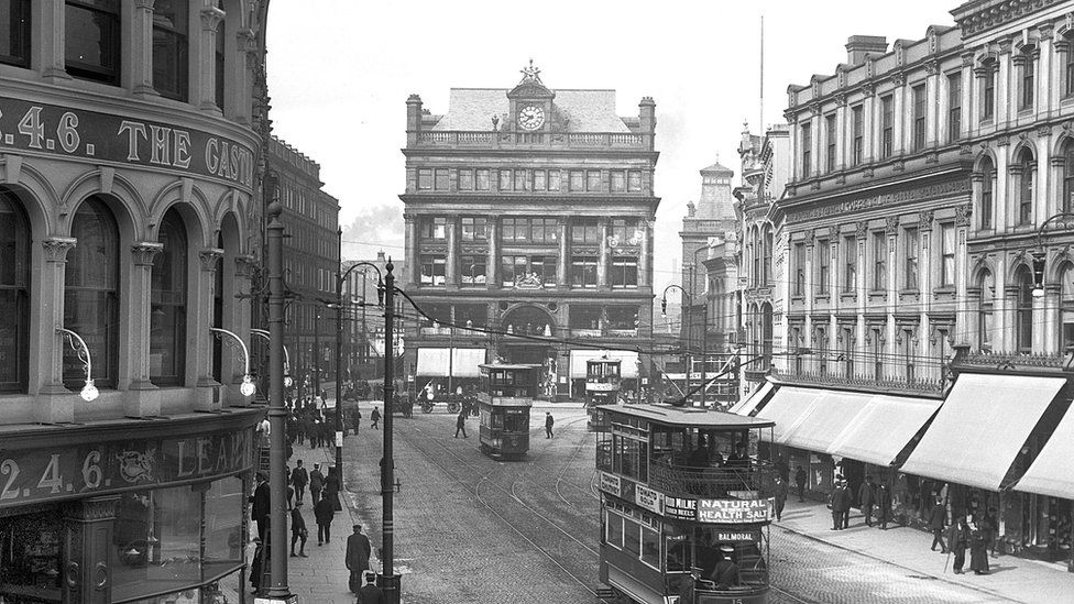 An archive view of Castle Place in Belfast