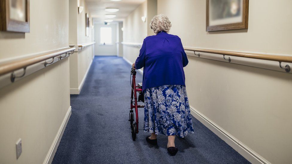 woman in care home