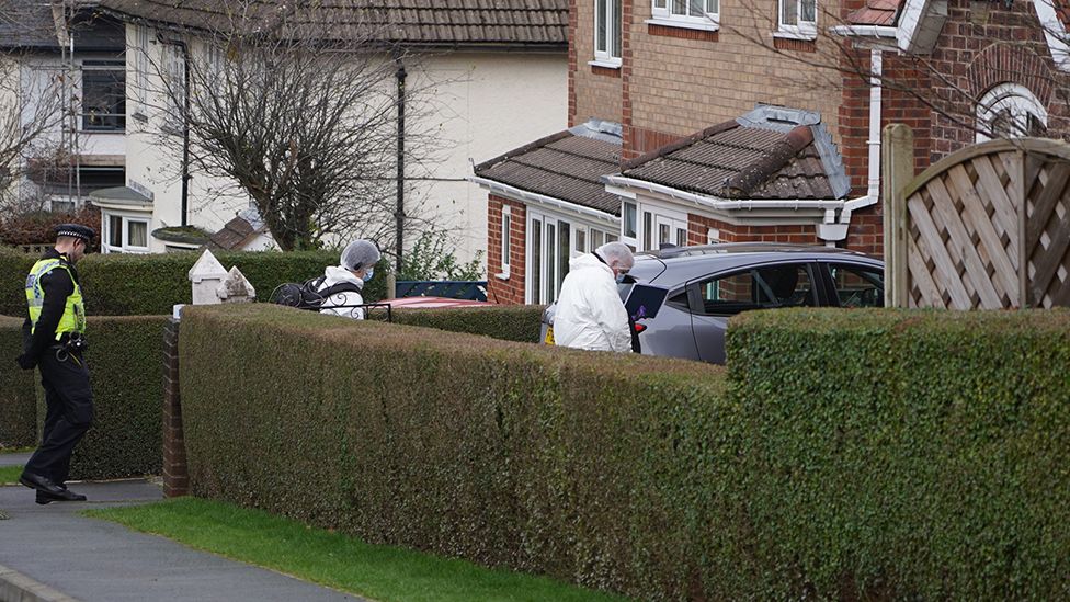 View of murder scene