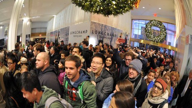 Shoppers in Macy's store