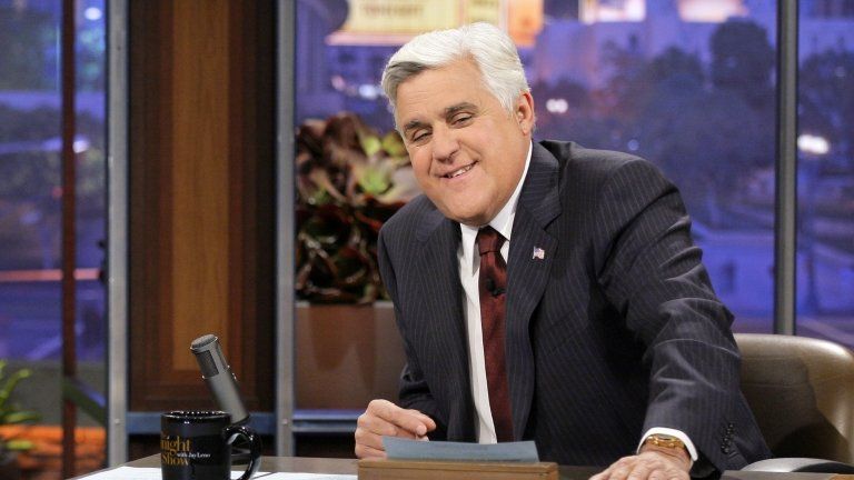 Jay Leno, seen hosting the Tonight Show on 5 November 2012