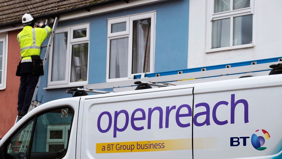 Openreach van and worker