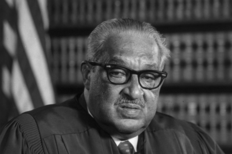 Congress has voted to remove a Capitol bust of Supreme Court racist Dred Scott decision author Justice Roger Brooke Taney. It will be replaced with a bust of Justice Thurgood Marshall, the first Black Supreme Court Justice, pictured here in an official portrait taken in 1976. File Photo courtesy Library of Congress