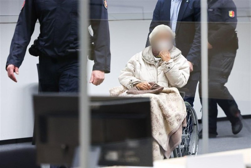 Defendant Irmgard Furchner is brought to a courtroom for her trial, in Itzehoe, Germany, in December. The 97-year-old former secretary at a Nazi concentration camp during World War II has been found guilty of more than 10,500 cases of complicity to murder and given a two-year suspended sentence. Photo by Christian Charisius/EPA-EFE