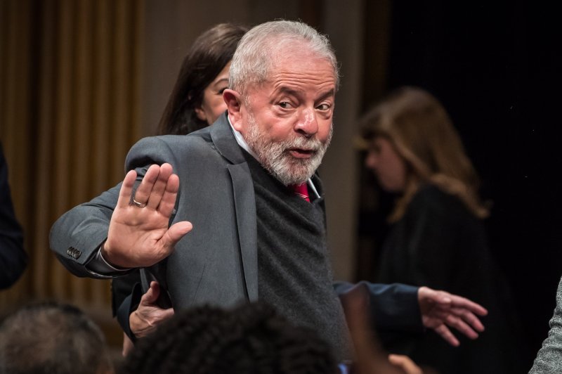 Brazil’s president-elect Luiz Inácio Lula da Silva will receive extra security during his inauguration on Sunday after police said they foiled a bombing plot. File Photo by Christophe Petit Tesson/EPA-EFE