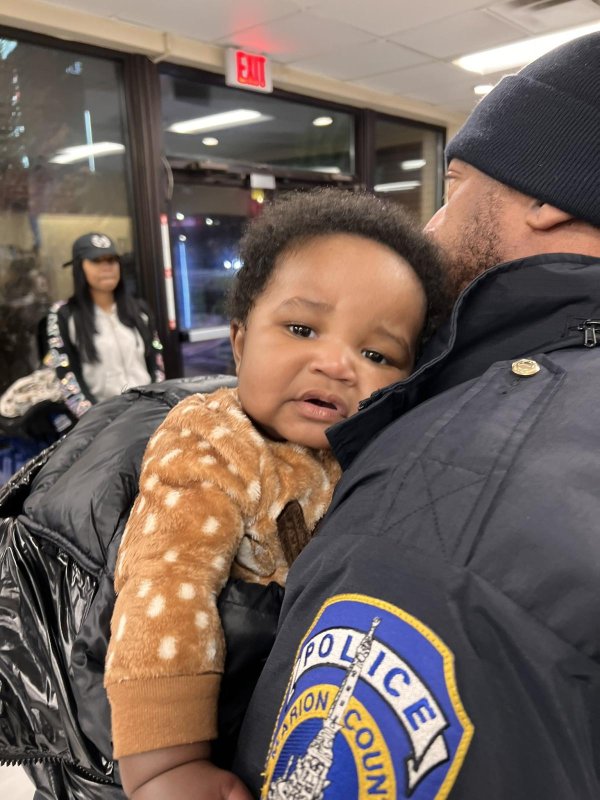 Kason Thomass, a 5-month-old baby, was found safe Thursday at a Papa John's pizza location in Indianapolis. Photo courtesy of Indianapolis Metropolitan Police Department/<a href="https://twitter.com/IMPDnews/status/1606113562572849152?s=20&amp;t=iJKkSdfAgZGVa01lPMO7CA">Twitter</a>