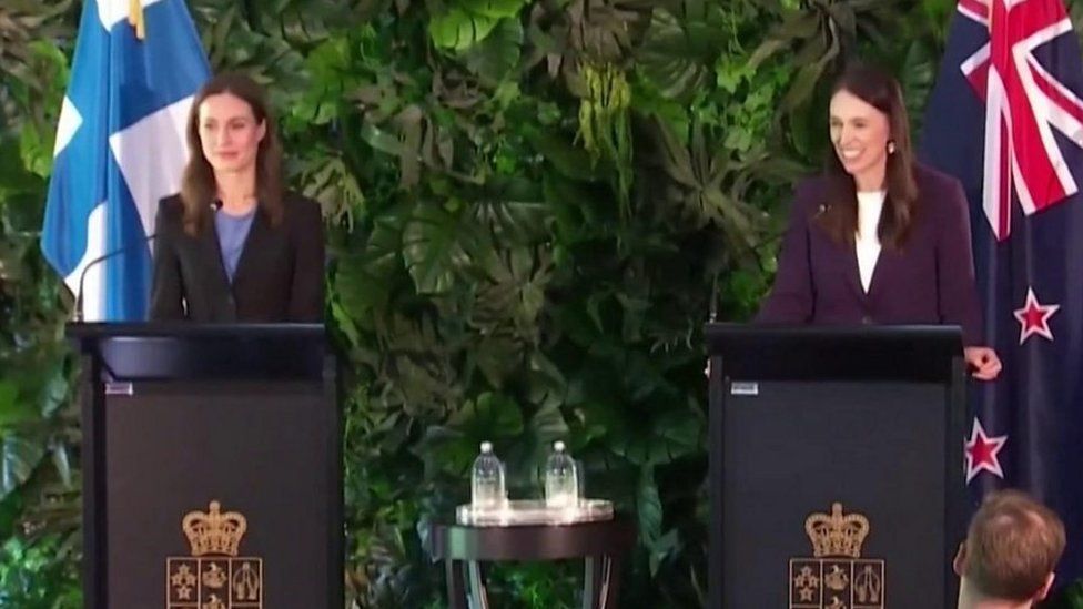 Sanna Marin and Jacinda Ardern