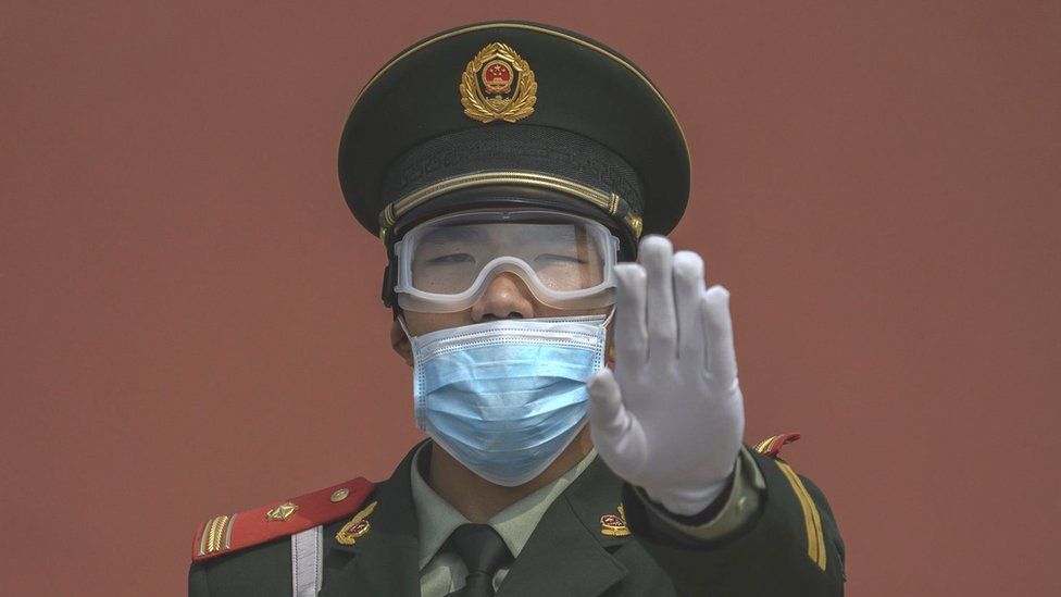 A Chinese police officer