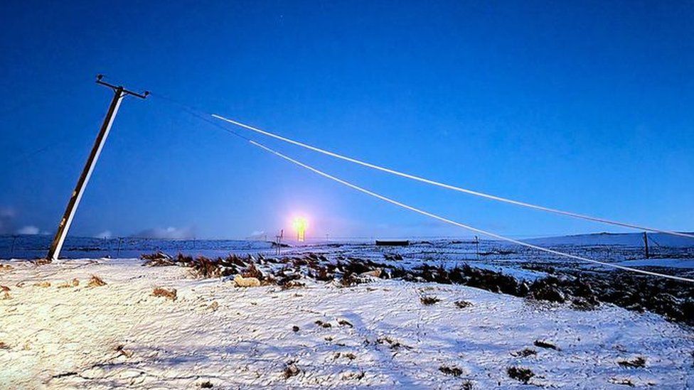 Power cables down in Shetland