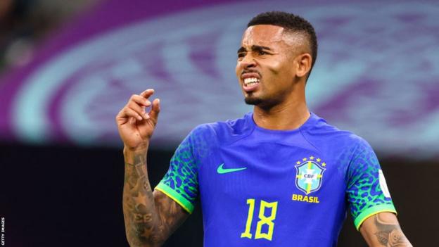 Gabriel Jesus playing for Brazil