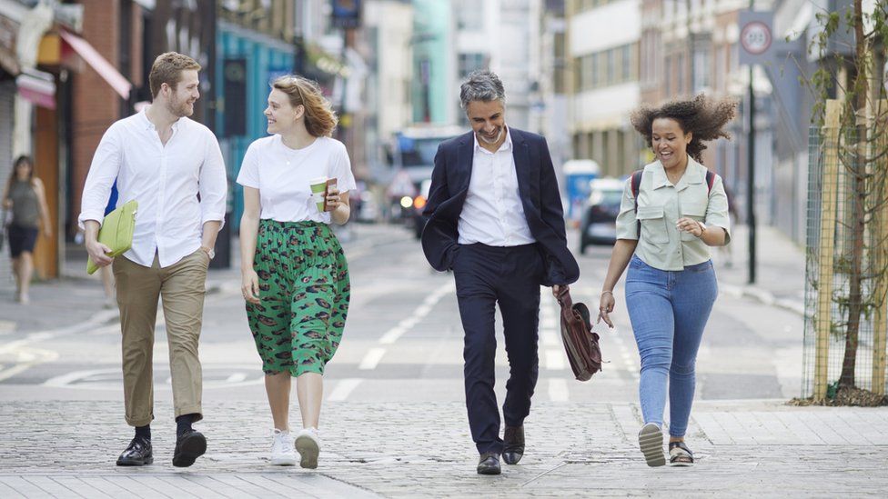 People walking in the street