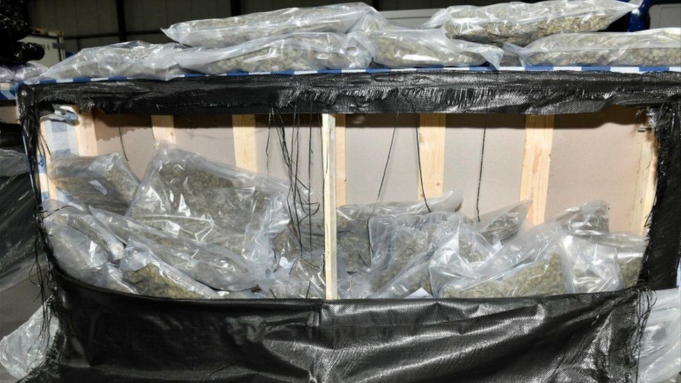 The drugs were vacuum packed into plastic pouches and concealed within the furniture